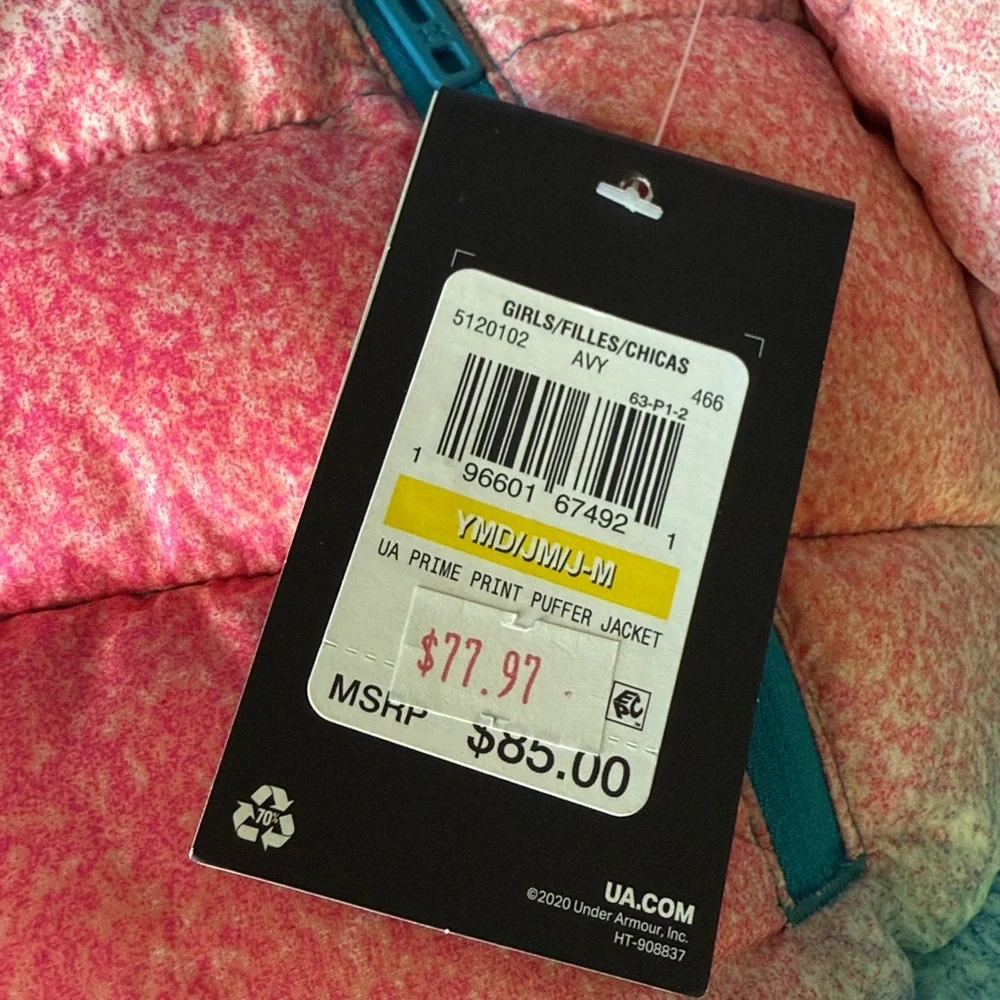 Under Armour NWT Girls Puffer Jacket‎ - Size YM